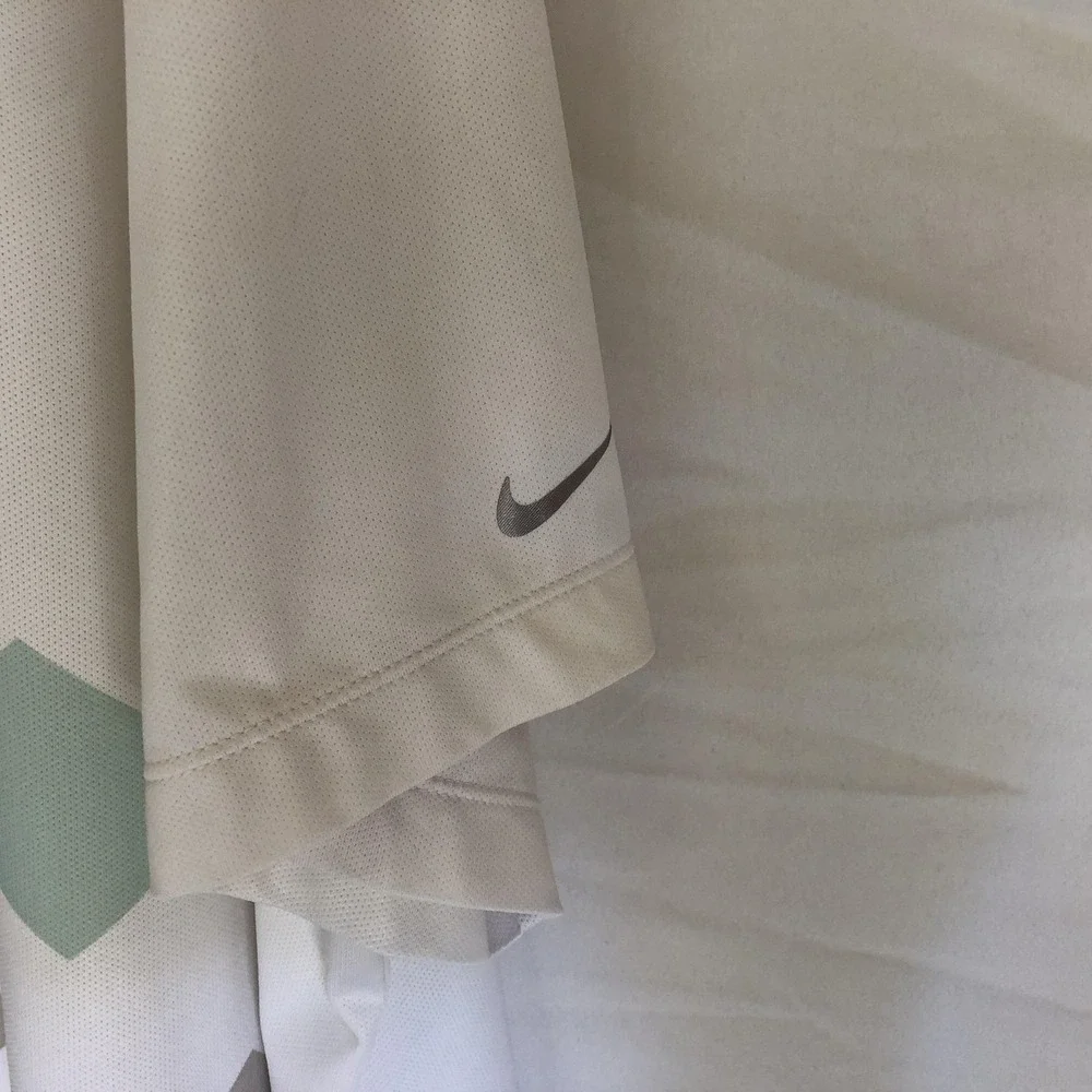 Nike Golf Polo Shirt Mens 2XL White Kapalua Argyle Dri-FIT Tour Performance
